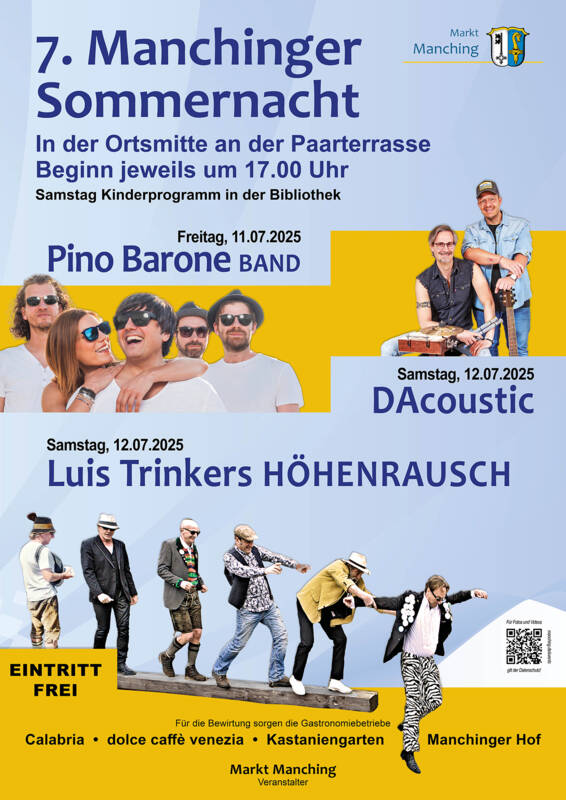 Plakat 7. Manchinger Sommernacht